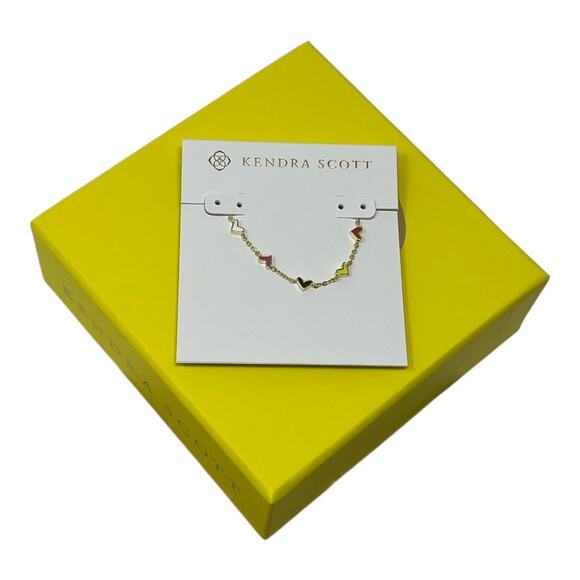Kendra Scott Haven Heart Bracelet Gold Multi Enamel | NIB + Holiday Gift Bag - Picture 3 of 4